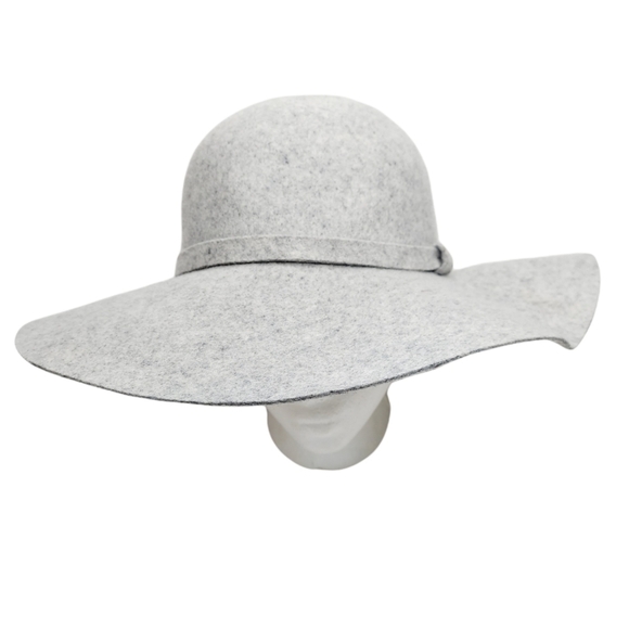 Tart 100% Wool Hat Gray Spickled Floppytable EUC - Picture 5 of 14